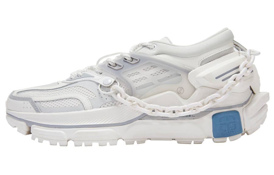 LNG Li Ning X LNG Chunky Sneakers Men's Low Top Champagne White/Light Lime