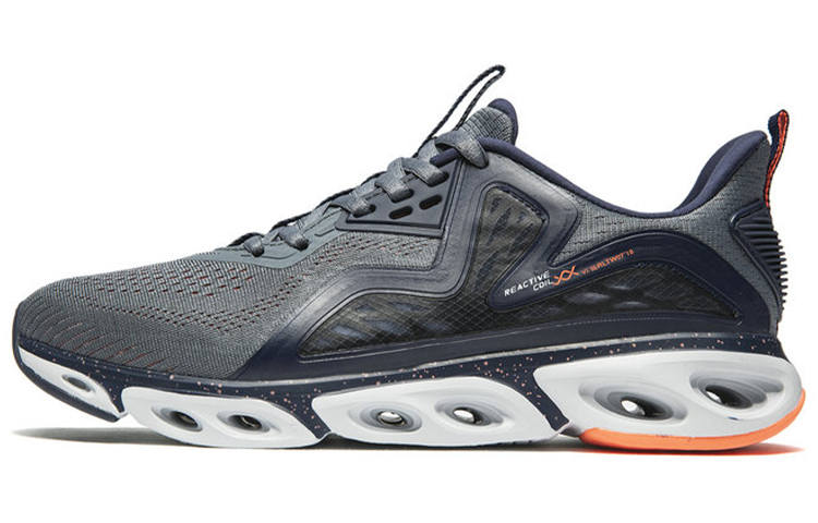 XTEP Mesh Cushioning Slip Resistant Cushioning Slip Resistant Low top Running Shoes Men's Black