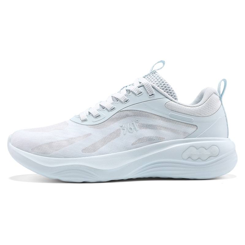 361° Feather PU, Mesh Cushioning Breathable Low top Casual Marathon Running Shoes Women's Cyan