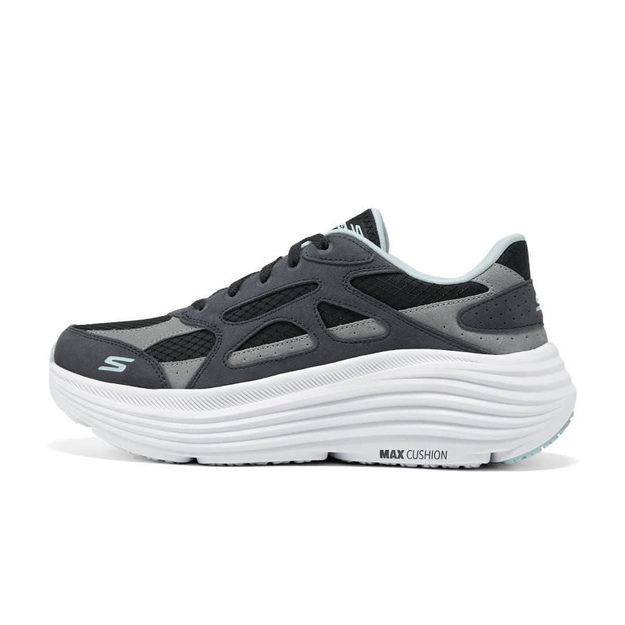 Skechers Nylon Breathable Lightweight Support Cushioning Balance Low top Running Shoes Women's Gray