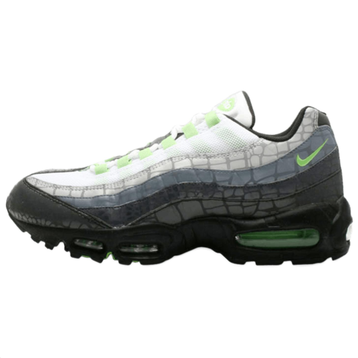Nike Nike Air Max 95 Abrasion Resistant Breathable Mid top Running Shoes Men's Black Gray