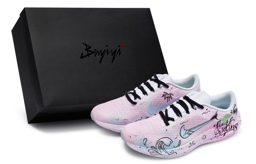 Nike Nike Air Winflo 10 Slip Resistant Abrasion Resistant Low top Running Shoes Women's Pink Black