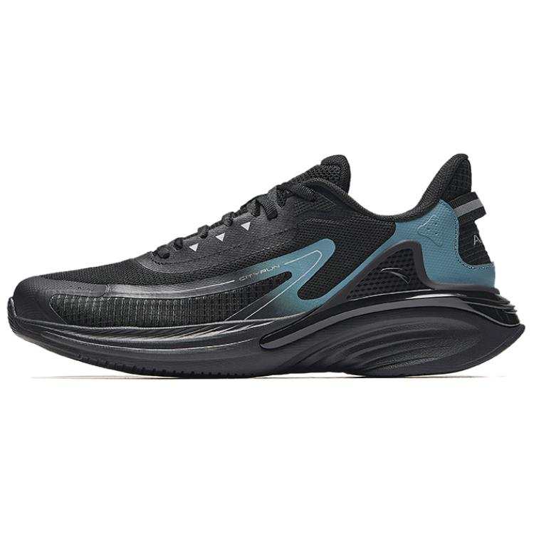 ANTA SUPERSTORE CHAOJIANTA Fabric Slip Resistant Abrasion Resistant Low top Casual Running Shoes Men's Black Blue
