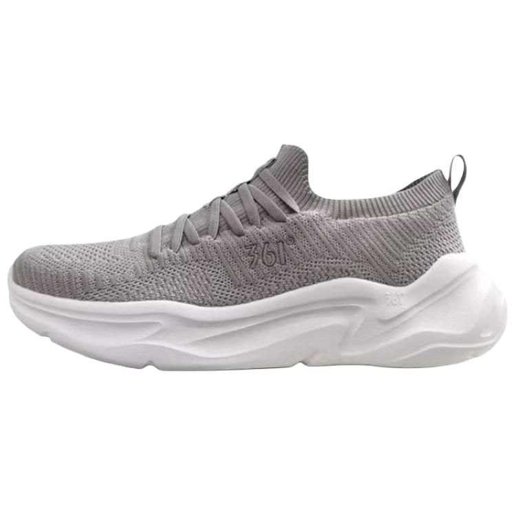 361° Breathable And Lightweight Low top Casual Running Shoes Men's Gray White