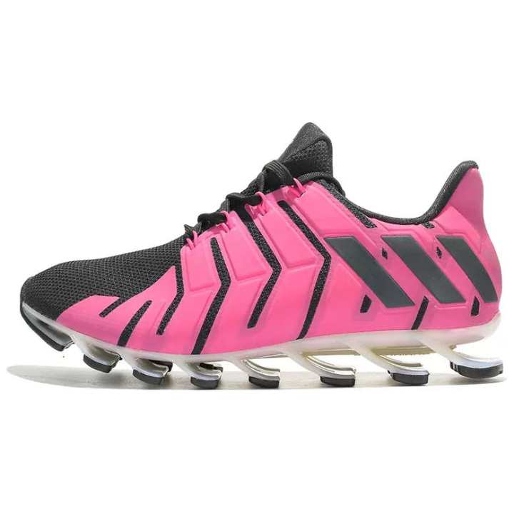 Adidas Adidas Springblade Pro Comfortable Slip Resistant Abrasion Resistant Low top Running Shoes Unisex Pink Black