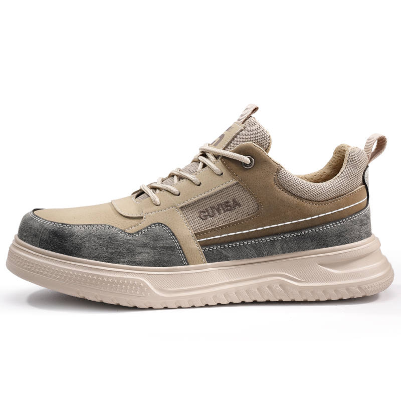 LANOUDUN Impact Resistant Lightweight Low top Outdoor Shoes Men's Khaki