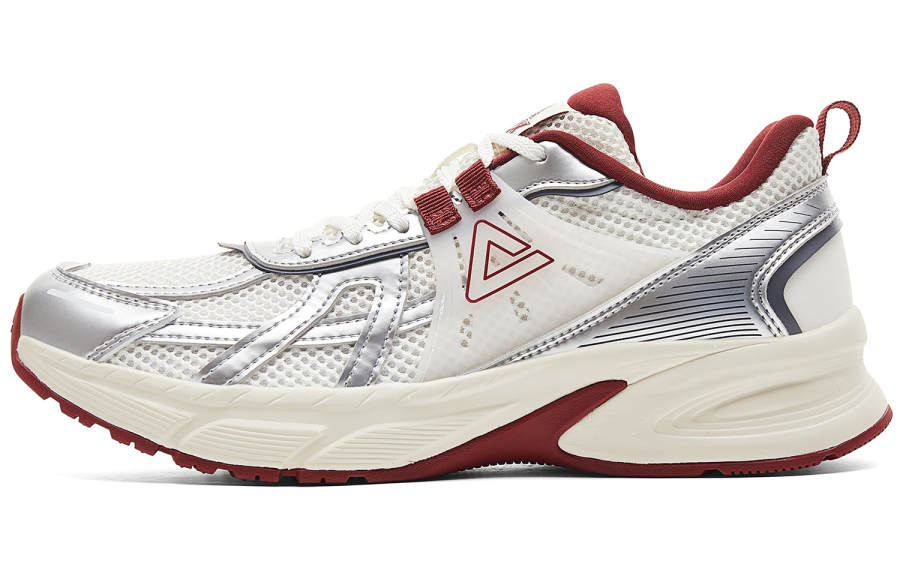 PEAK Taichi P2K Low top Casual Running Shoes Women's White Silver Red