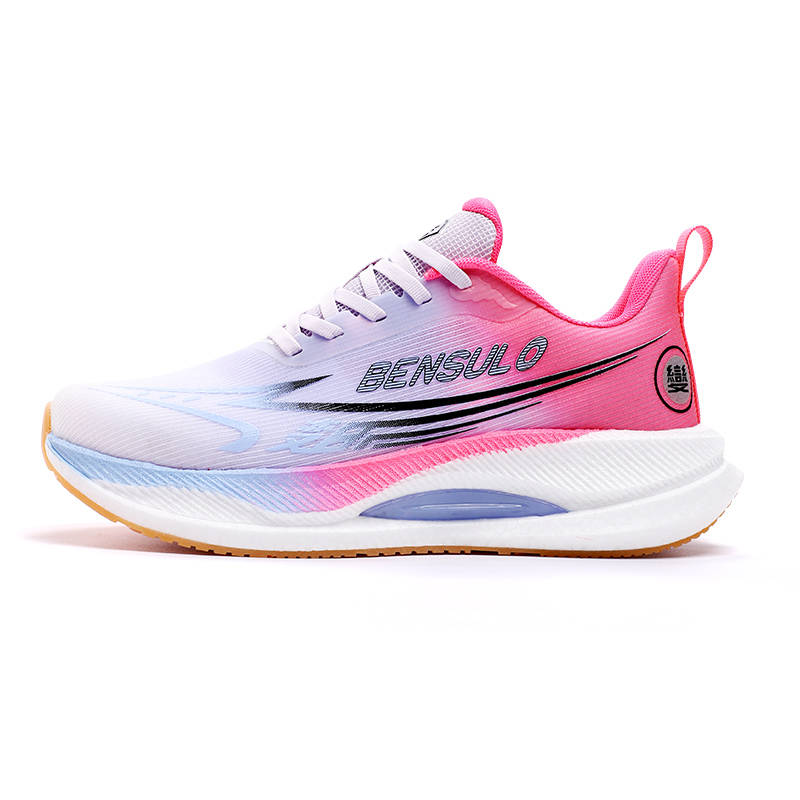 BIANSULONG Cushioning Slip Resistant Abrasion Resistant Low top Casual Training Running Shoes Men's Light Purple Rose