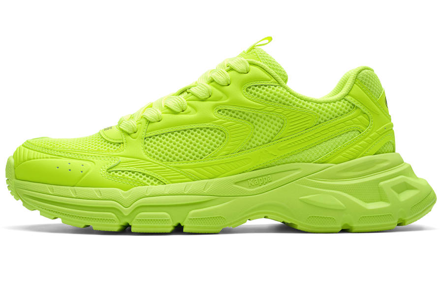 Kappa Hydrogen Track Back to Back Low top Chunky Sneakers Unisex Neon Bright Yellow