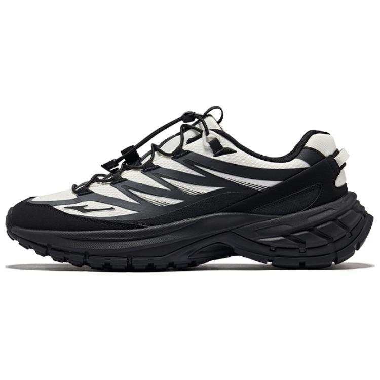 Erke Woyue 2 Slip Resistant Abrasion Resistant Mid top Outdoor Shoes Men's Black White