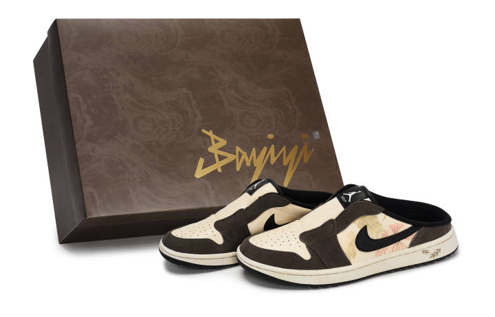 Jordan Jordan Air Jordan 1 Abrasion Resistant Closed Toe Slippers Men's Black White Brown