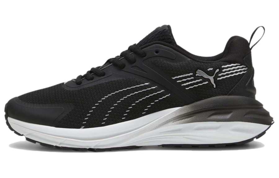 PUMA Hypnotic Cushioning Slip Resistant Abrasion Resistant Low top Running Shoes Unisex Black White