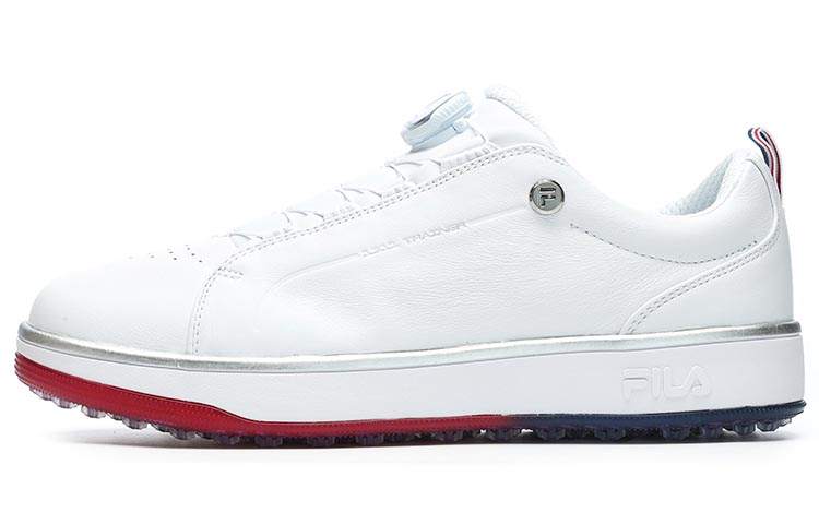 FILA GF 1911 Trainer Synthetic Leather, Leather Low top Golf Shoes Men's FILA White