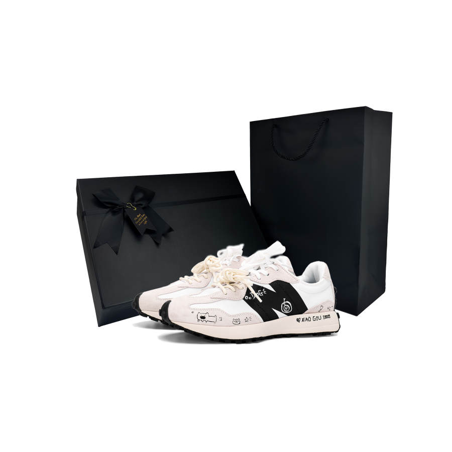 New Balance New Balance NB 327 Cushioning, Wear Resistant Low top City Commuting Running Shoes Unisex Gray Black White