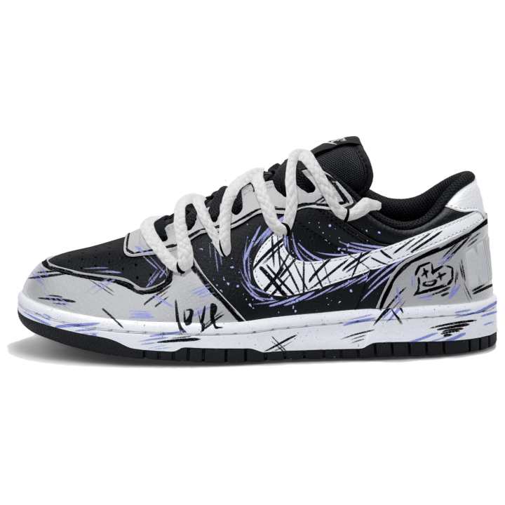 Nike Nike Big Low top Skateboard Shoes Men's White Black Gray