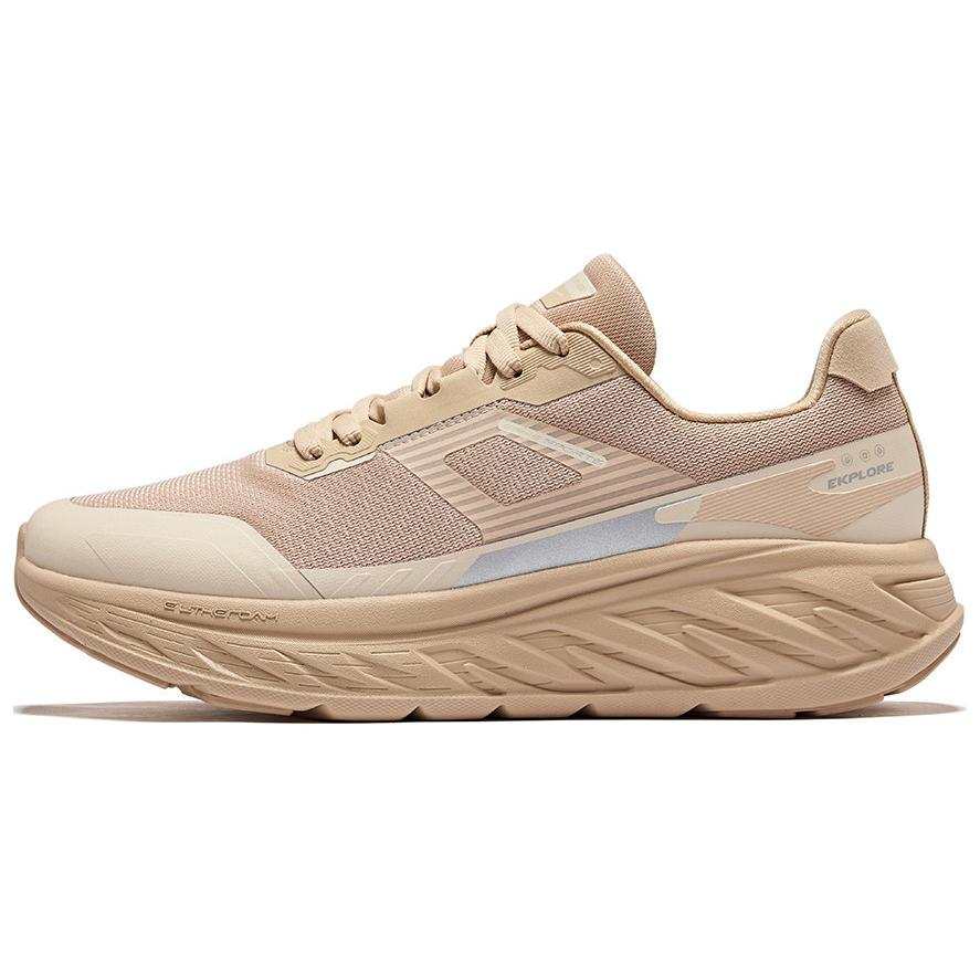 Erke Fabric Cushioning Abrasion Resistant Lightweight Low top Casual Running Shoes Men's Brown