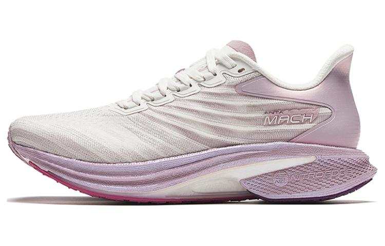 Anta MACH 4.0 Casual Cushioning Slip Resistant Low top Sprint Running Shoes Women's White Pink