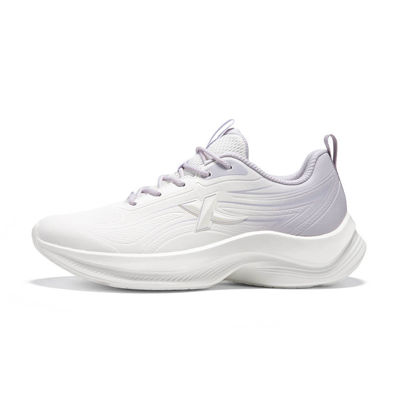 XTEP Cushioning, Wear Resistant Low top Casual Running Shoes Women's Sail White Dusty Purple