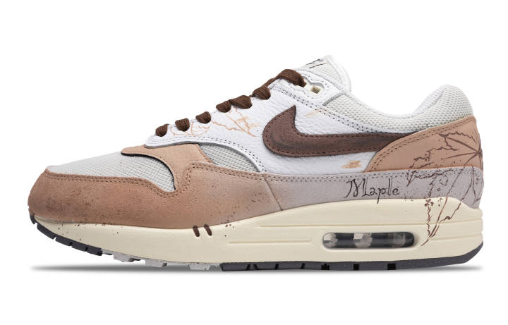 Nike Nike Air Max 1 Abrasion Resistant Slip Resistant Low top Running Shoes Men's Beige Brown