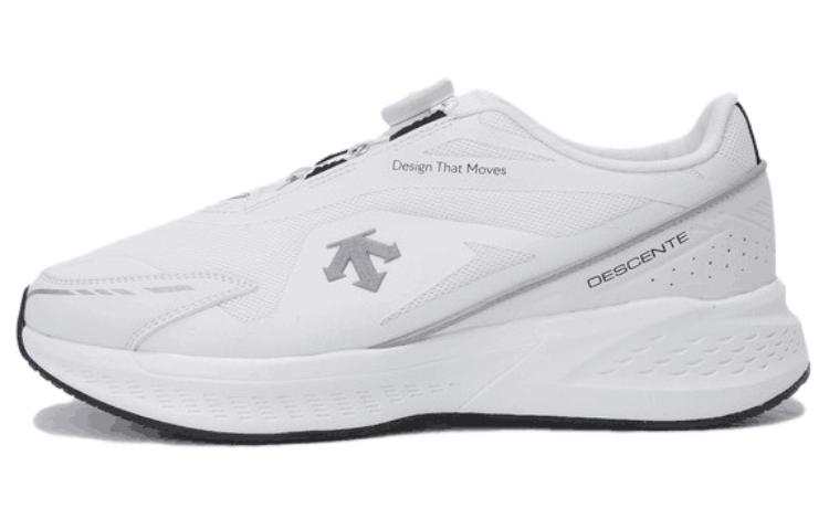 DESCENTE Fabric Abrasion Resistant Breathable Abrasion Resistant Breathable Low top Running Shoes Unisex White