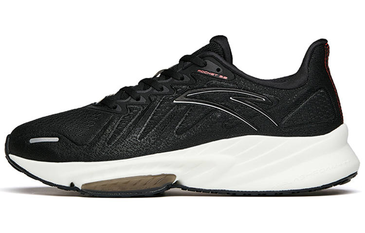 Anta Slip Resistant Abrasion Resistant Slip Resistant Abrasion Resistant Low top Running Shoes Men's Black Gray
