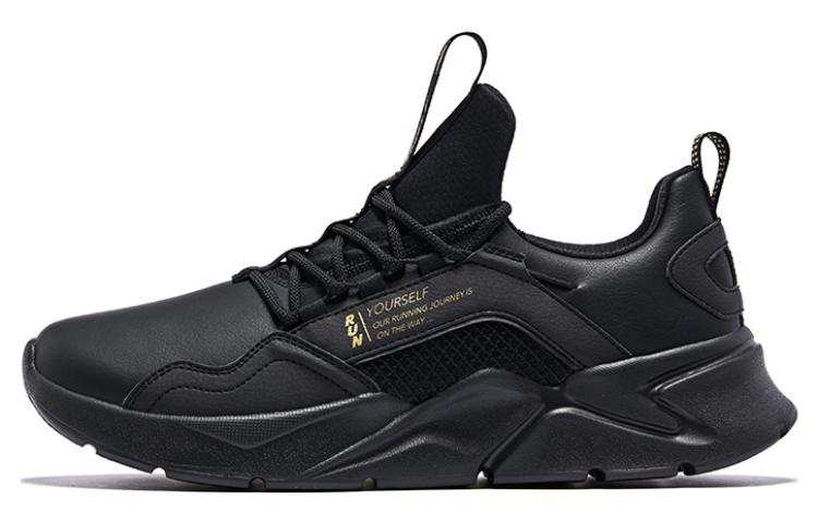 QIAODAN Low top Casual Running Shoes Men's Black Gold