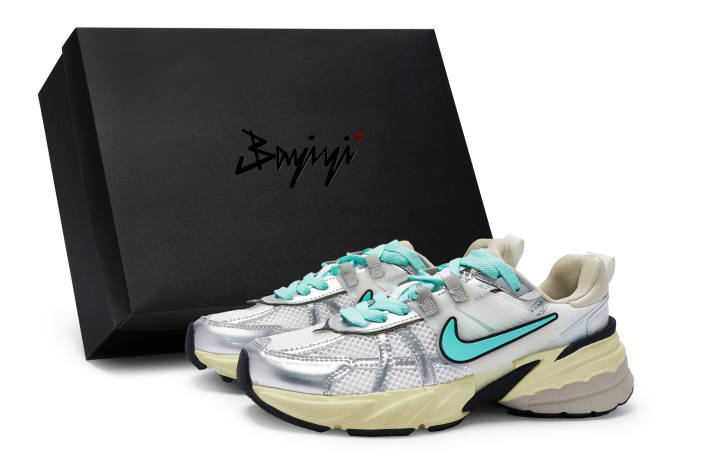 Nike Nike V2K Run Slip Resistant And Breathable Low top Running Shoes Women's White Blue