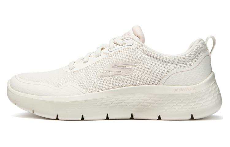 Skechers Go Walk Fle Fabric Cushioning Low top Running Shoes Women's Ecru