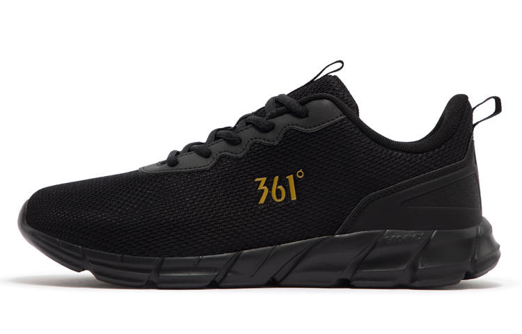 361° Cushioning Abrasion Resistant Cushioning, Wear Resistant Low top Running Shoes Men's Black Gold