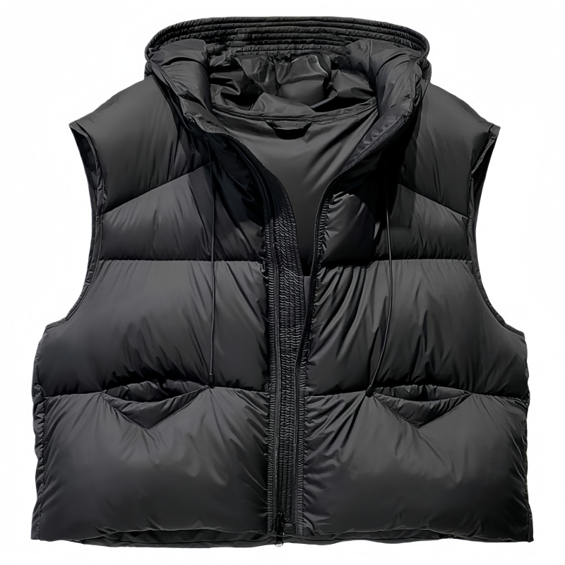 Cotton Gene Down Vests Women's Hooded Thickened Other