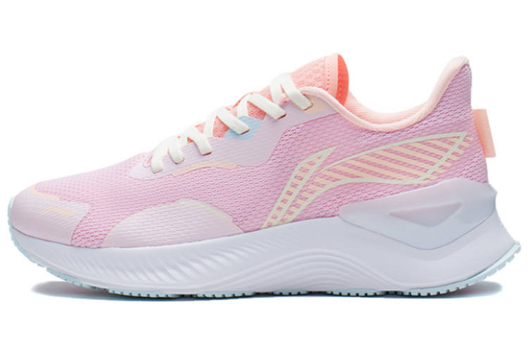 Li-Ning Li Ning YueYing 1.0 Super Light Breathable Low top Running Shoes Women's Pink White