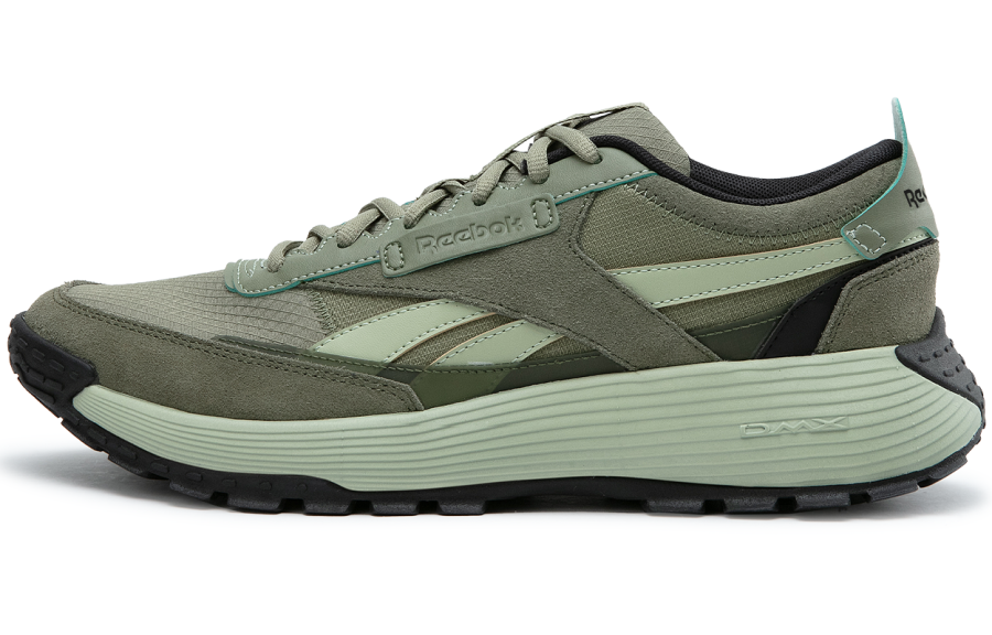 Reebok Textile, Split Cow Leather Low top Running Shoes Unisex Green