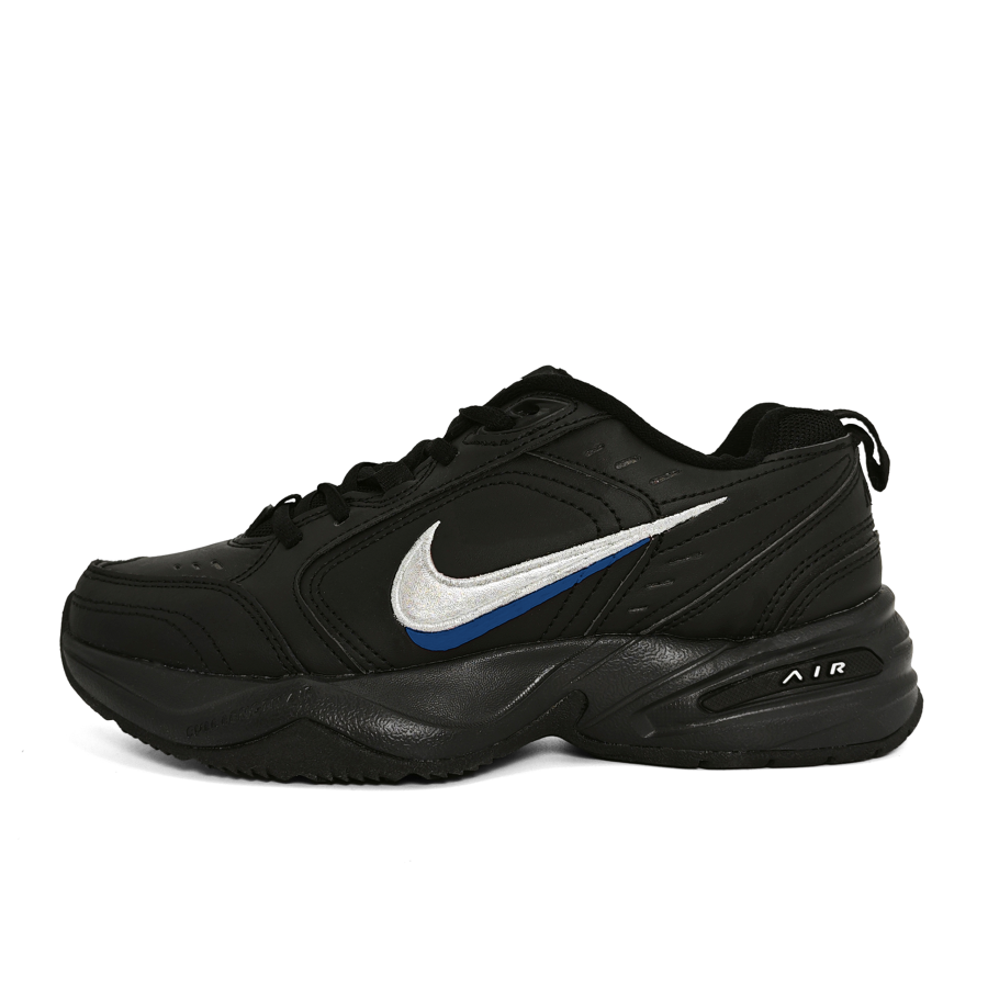 Nike Nike Air Monarch 4 Qi Horse Abrasion Resistant Abrasion Resistant Low top Chunky Sneakers Unisex Black Blue