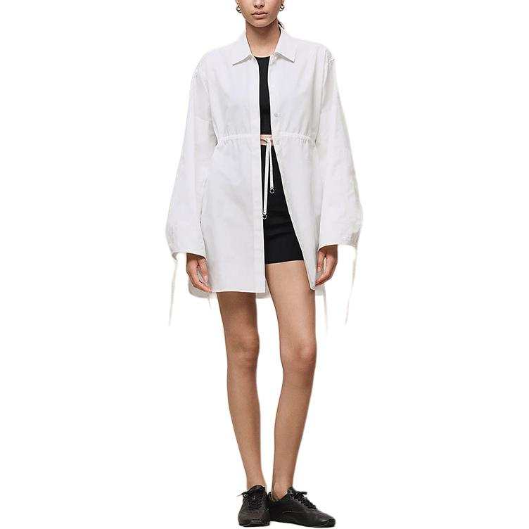 HERMES HERMES Shirts Women's White Stand Collar Moderate