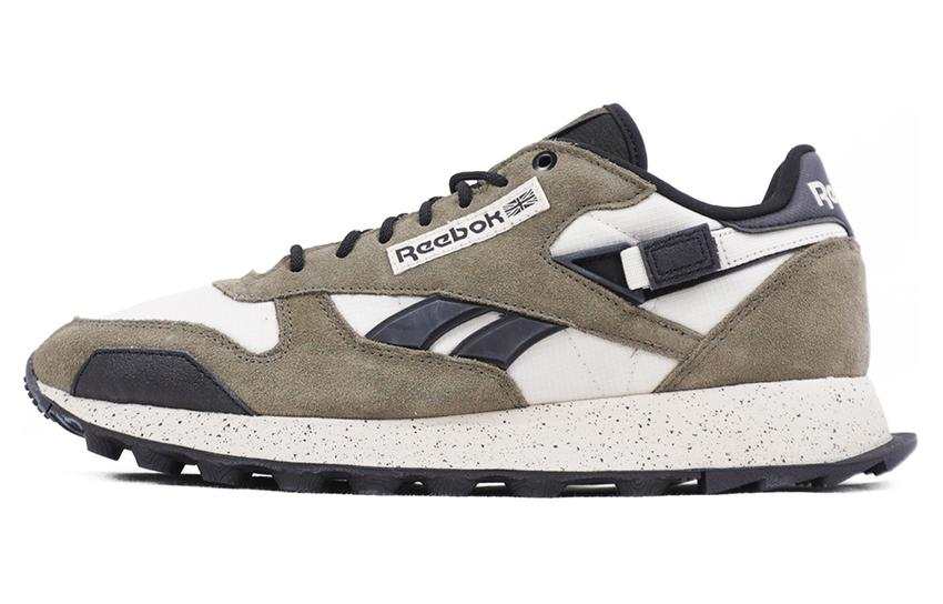 Reebok Classic Leather Abrasion Resistant Abrasion Resistant Low top Running Shoes Unisex Brown Gray