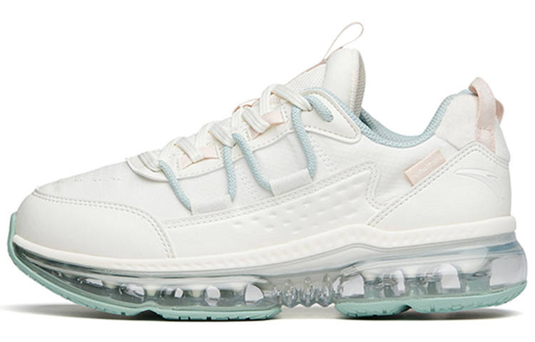 Anta Abrasion Resistant Low top Running Shoes Women's White Green