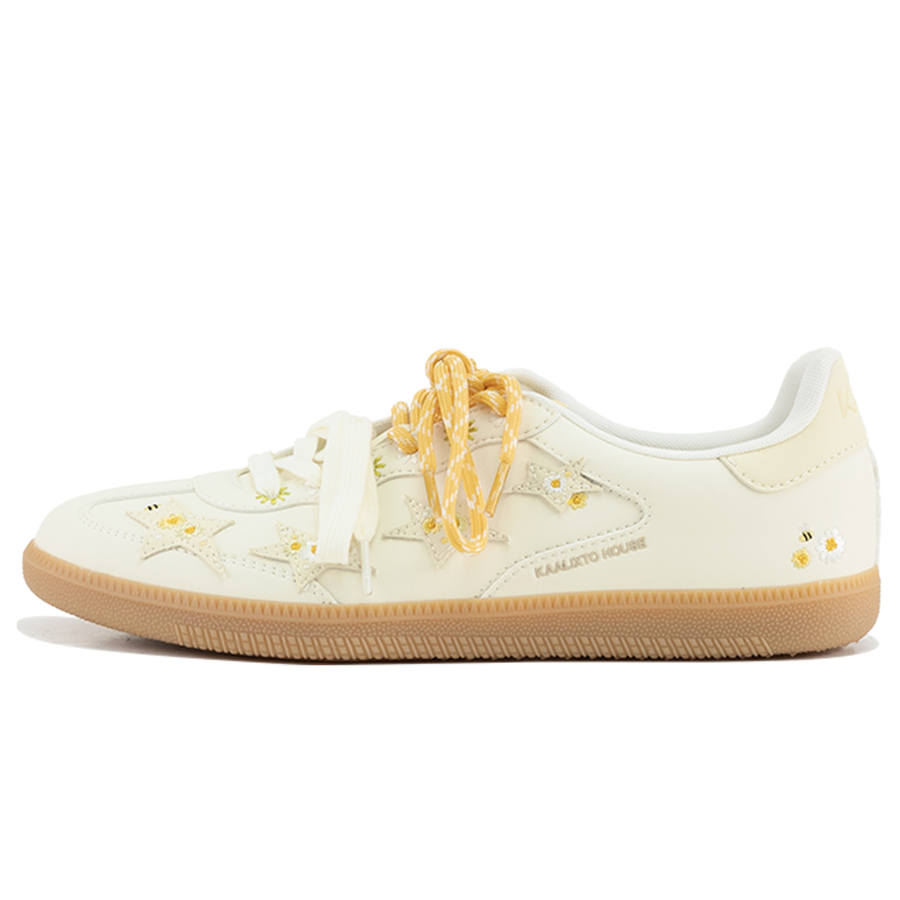 KAALIXTO Wear resistant And Lightweight Low top German Army Trainers Unisex Custard