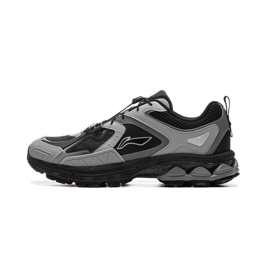 Li-Ning Li Ning Fuyao 2.0 Trail V2 Slip Resistant Abrasion Resistant Low top Running Shoes Men's Black Gray