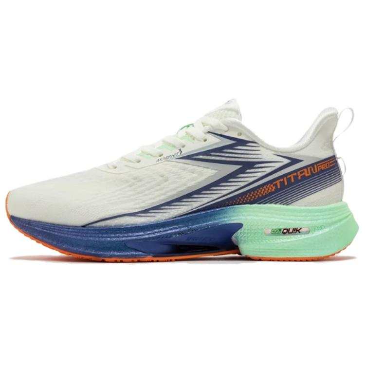 361° Cushioning Abrasion Resistant Breathable Low top Casual Running Shoes Men's White Blue Green