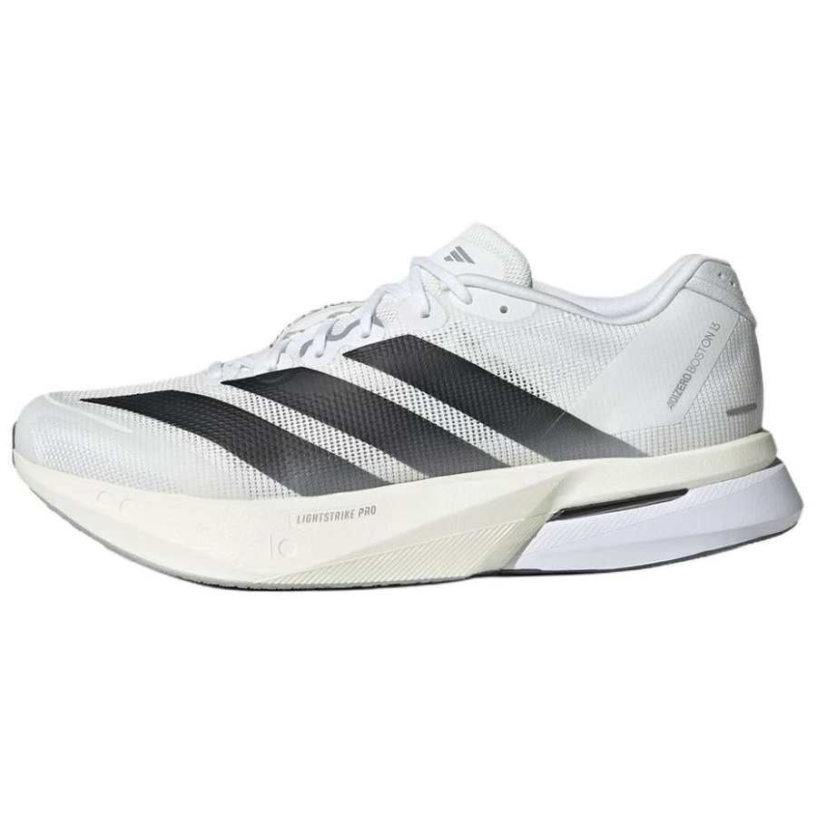Adidas Adidas Adizero Boston 13 PU, Textile Low top Marathon Training Running Shoes Men's White Black