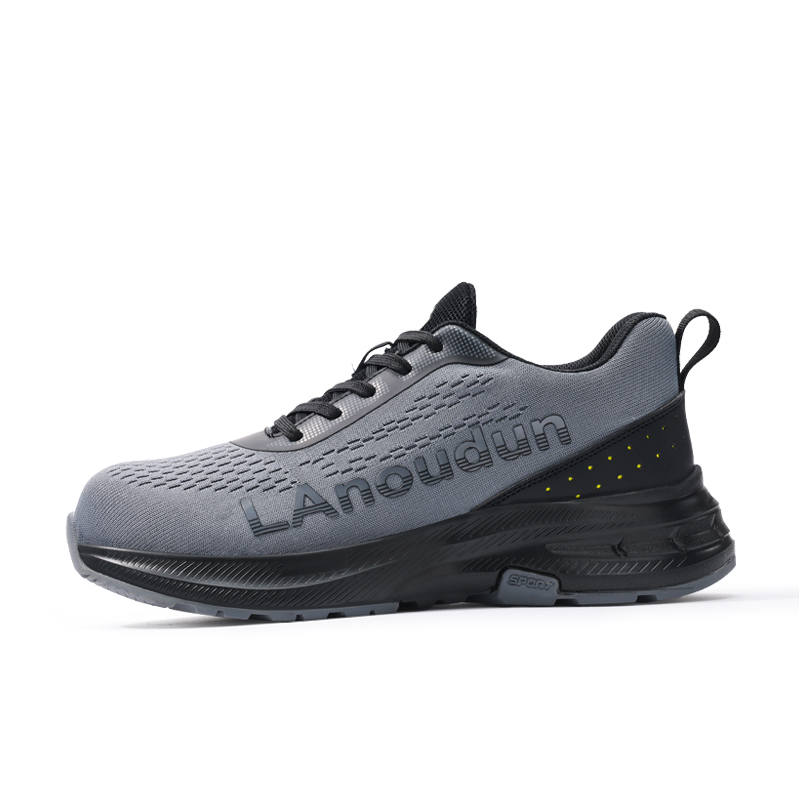 LANOUDUN Cushioning Breathable Impact Resistant Low top Outdoor Shoes Men's Gray