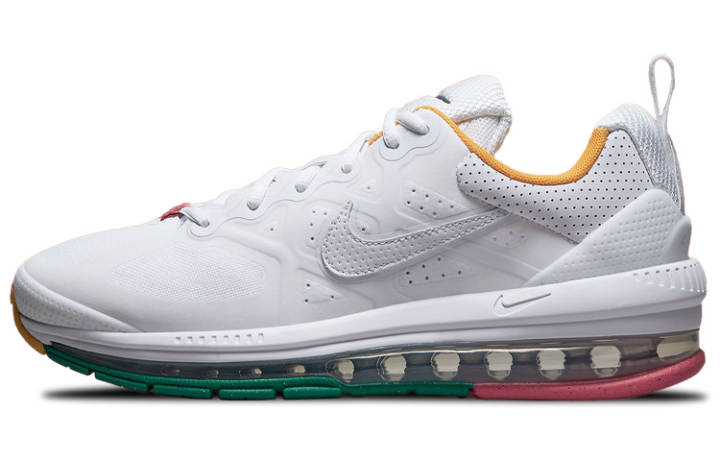 Nike Nike Air Max Genome Abrasion Resistant Low top Running Shoes Women's White With Multicolor Base