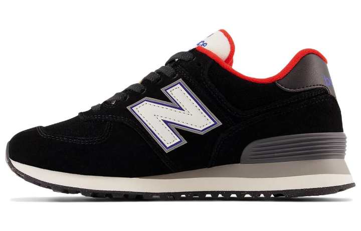 New Balance New Balance 574 Black White Varsity Red Women's