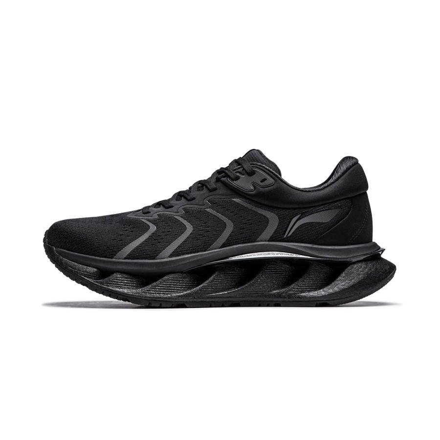 Li-Ning Li Ning Cushioning, Wear Resistant Low top Running Shoes Men's Black