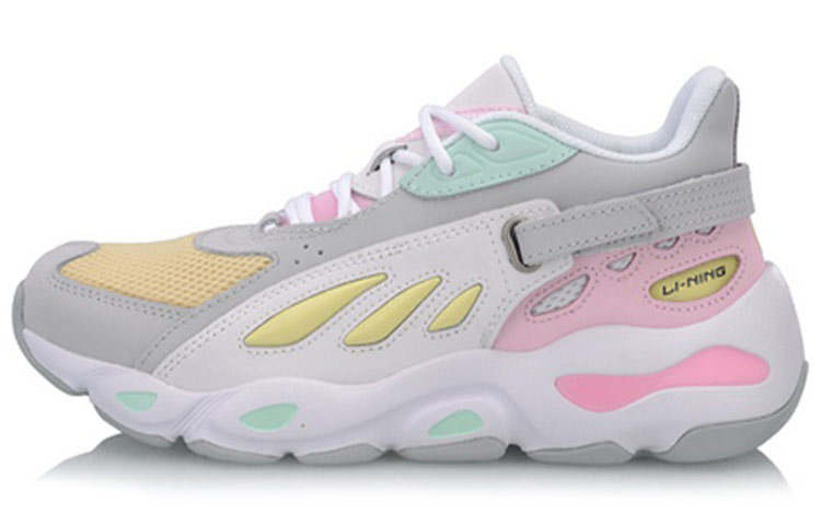 Li-Ning Li Ning Butterfly Chunky Sneakers Women's Low Top Microcrystalline Gray/Cherry Blossom Pink