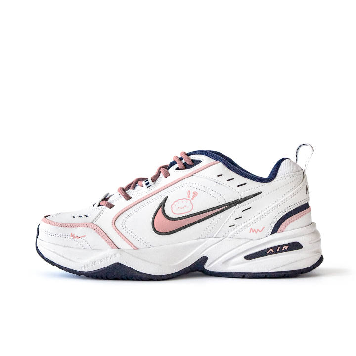 Nike Nike Air Monarch 4 Slip Resistant Abrasion Resistant Low top Chunky Sneakers Unisex White Pink