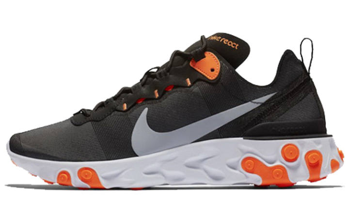 Nike Nike React Element 55 Black Cool Grey Total Orange