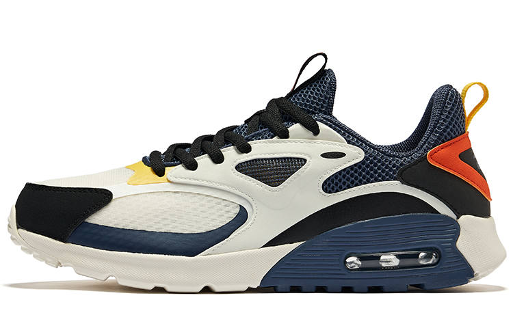 Erke Cushioning, Wear Resistant Low top Running Shoes Men's White Blue Black