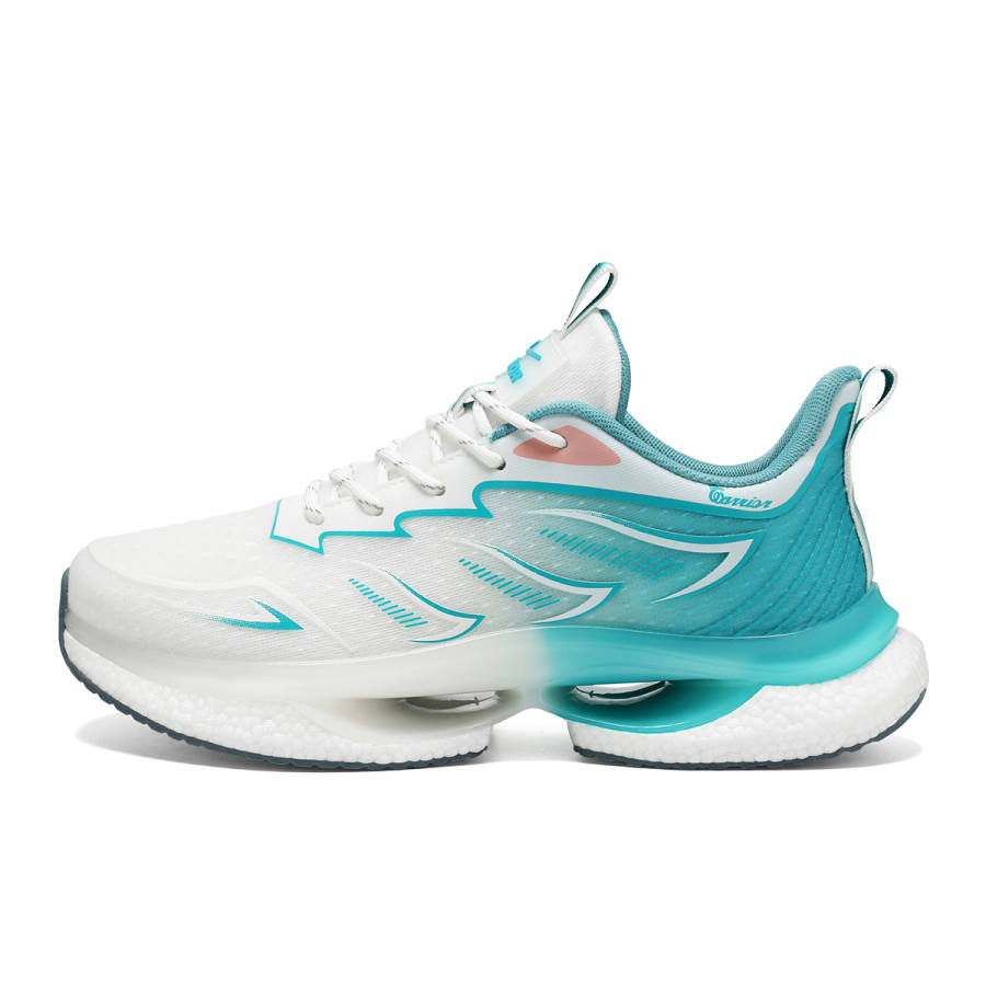 WARRIOR Running Shoes Men's Low Top White/Blue/Light Blue/Dark Blue/Black/White/Green
