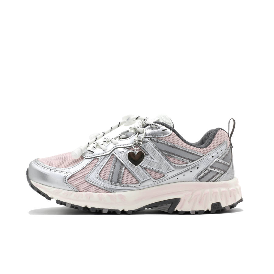New Balance New Balance Cushioning Slip Resistant Low top Casual Running Shoes Unisex Silver Pink